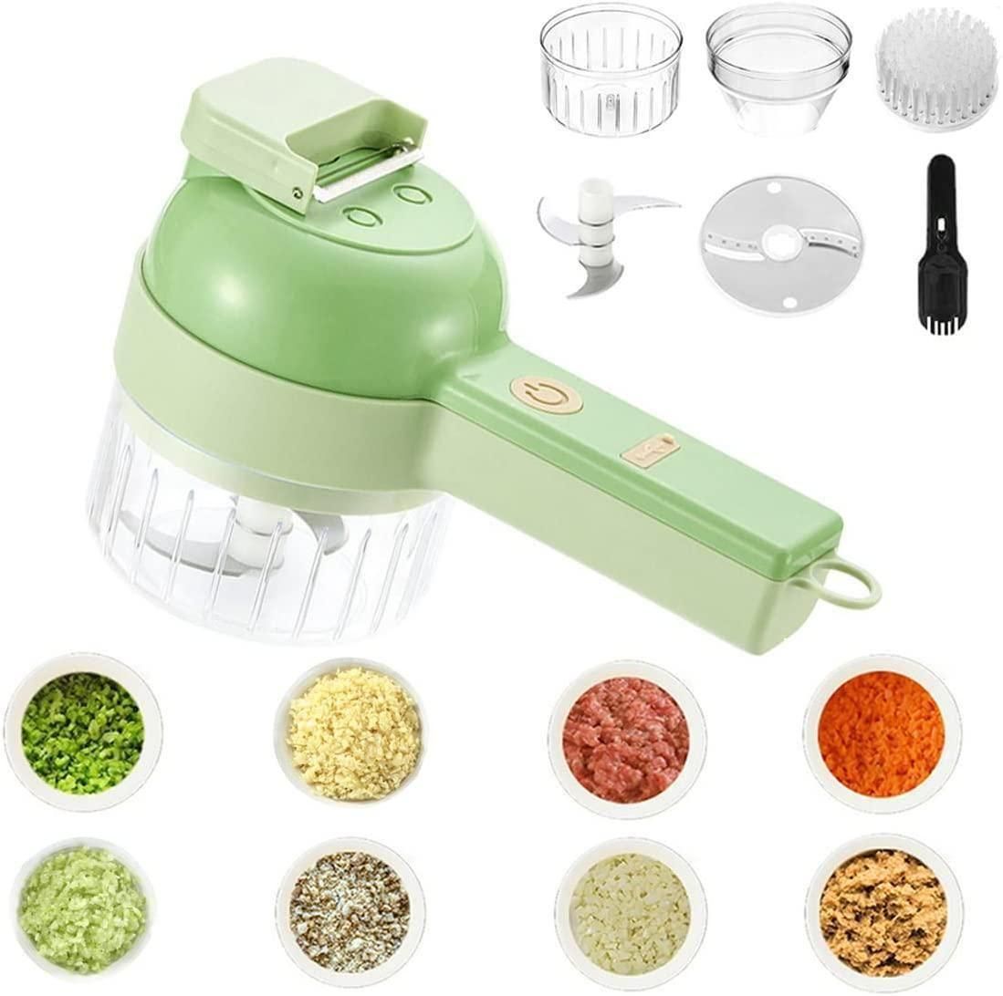 🧄 4 in 1 Electric Veggie Cutter – The Kitchen Hack You’ve Definitely Scrolled Past