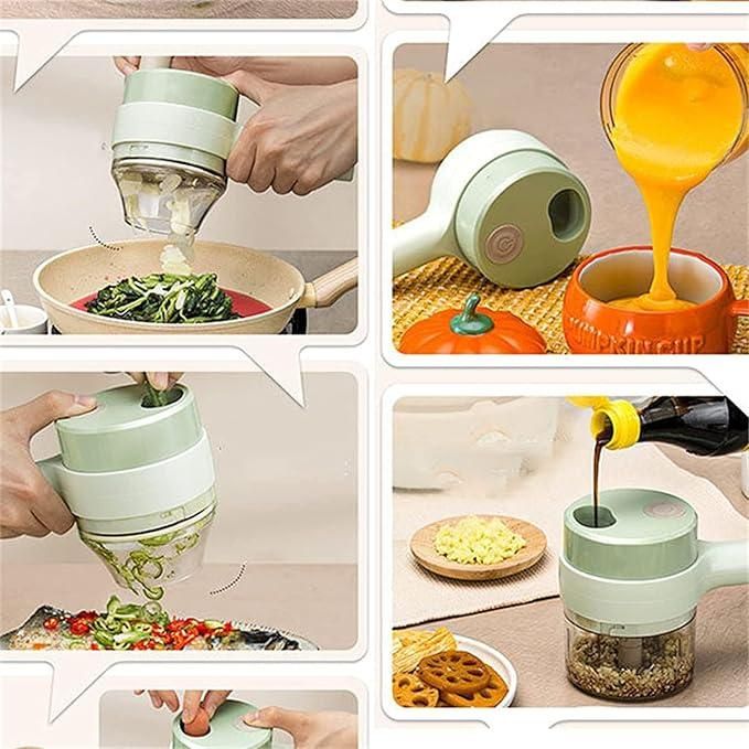 🧄 4 in 1 Electric Veggie Cutter – The Kitchen Hack You’ve Definitely Scrolled Past