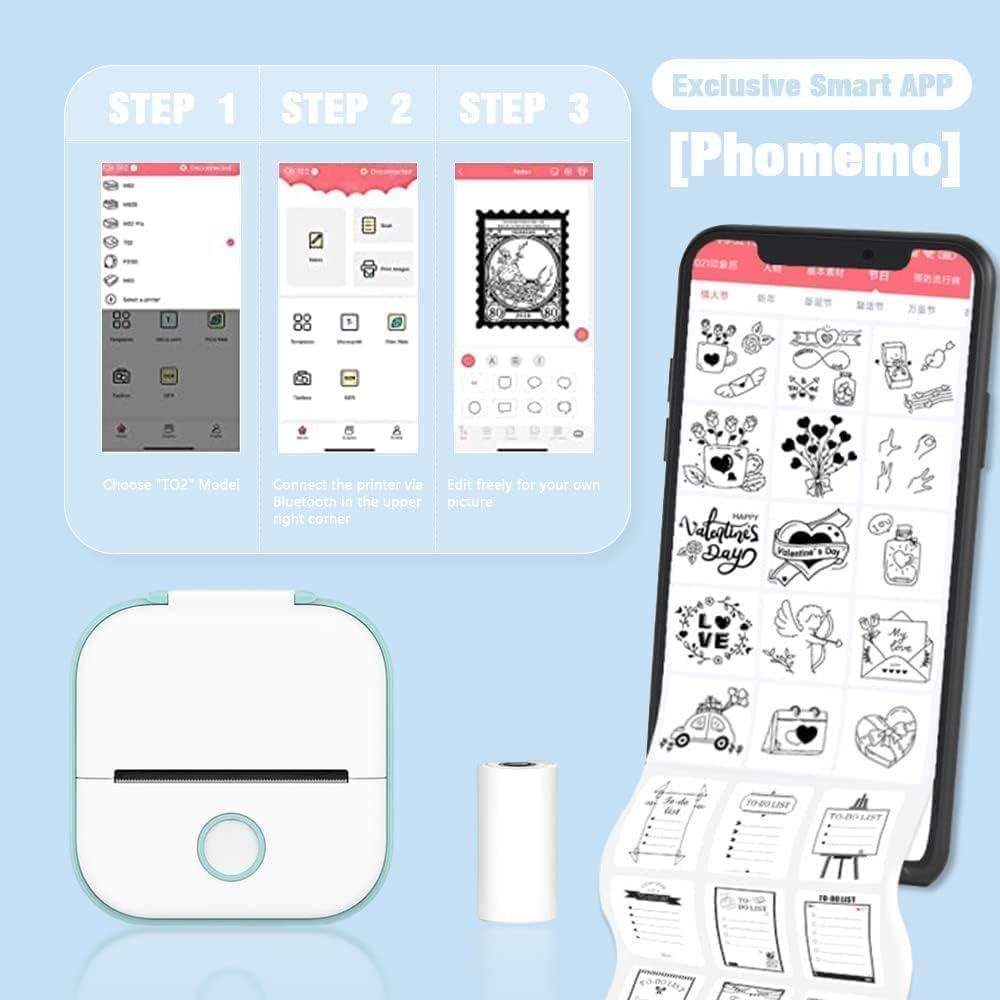 🧠 Mini Thermal Sticker Printer : No Ink, Just Ideas! Print. Stick. Share.
