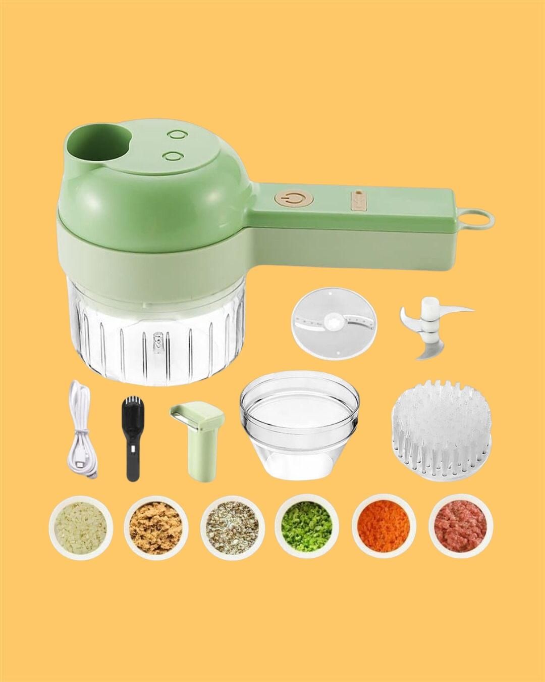🧄 4 in 1 Electric Veggie Cutter – The Kitchen Hack You’ve Definitely Scrolled Past