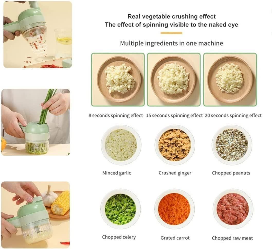 🧄 4 in 1 Electric Veggie Cutter – The Kitchen Hack You’ve Definitely Scrolled Past