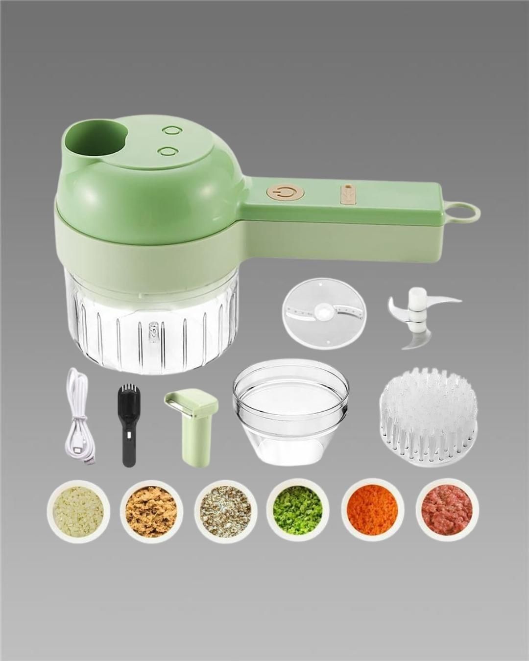 🧄 4 in 1 Electric Veggie Cutter – The Kitchen Hack You’ve Definitely Scrolled Past