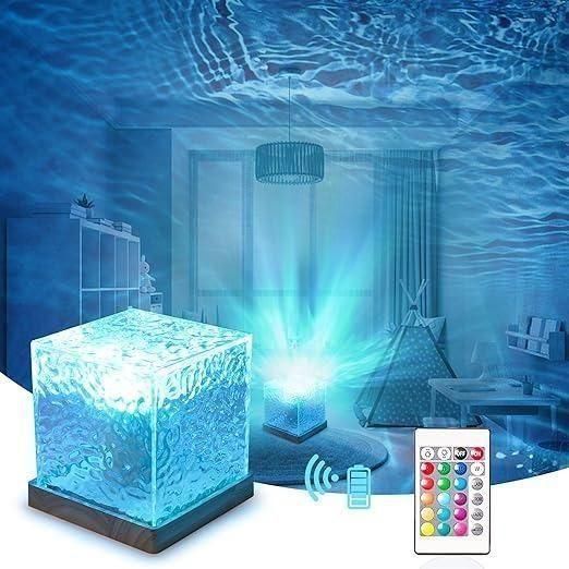🌊 RippleGlow – Rotating Aura Night Lamp