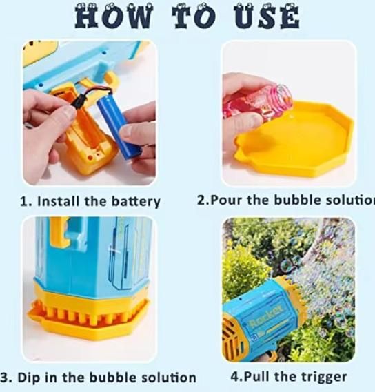 🫧 BubbleBlitz Pro – Automatic Bubble Gun