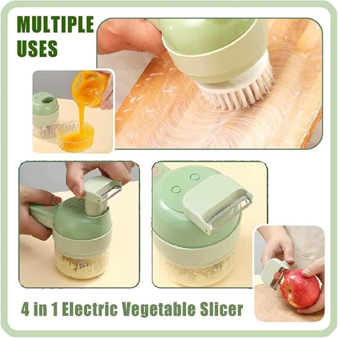 🧄 4 in 1 Electric Veggie Cutter – The Kitchen Hack You’ve Definitely Scrolled Past