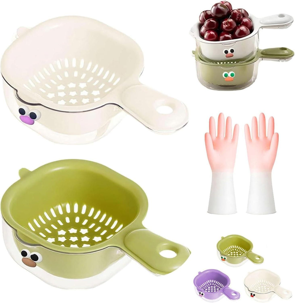 🧺 Dual-Layer Draining Basket – The Kitchen Hack You’ve Definitely Scrolled Past