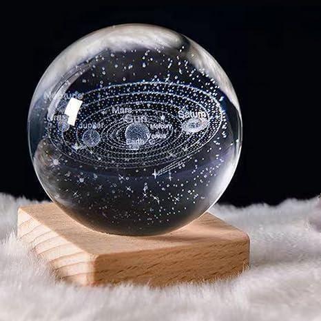 🌌 CosmosSphere – 3D Solar System Crystal Lamp