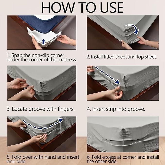 🛏️ SheetGrip Pro – Anti-Slip Bedsheet Clips