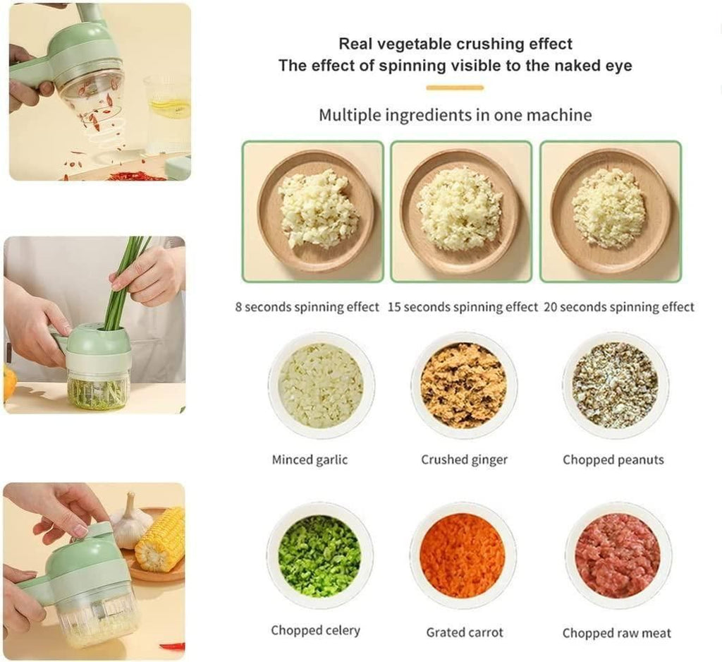 🧄 4 in 1 Electric Veggie Cutter – The Kitchen Hack You’ve Definitely Scrolled Past