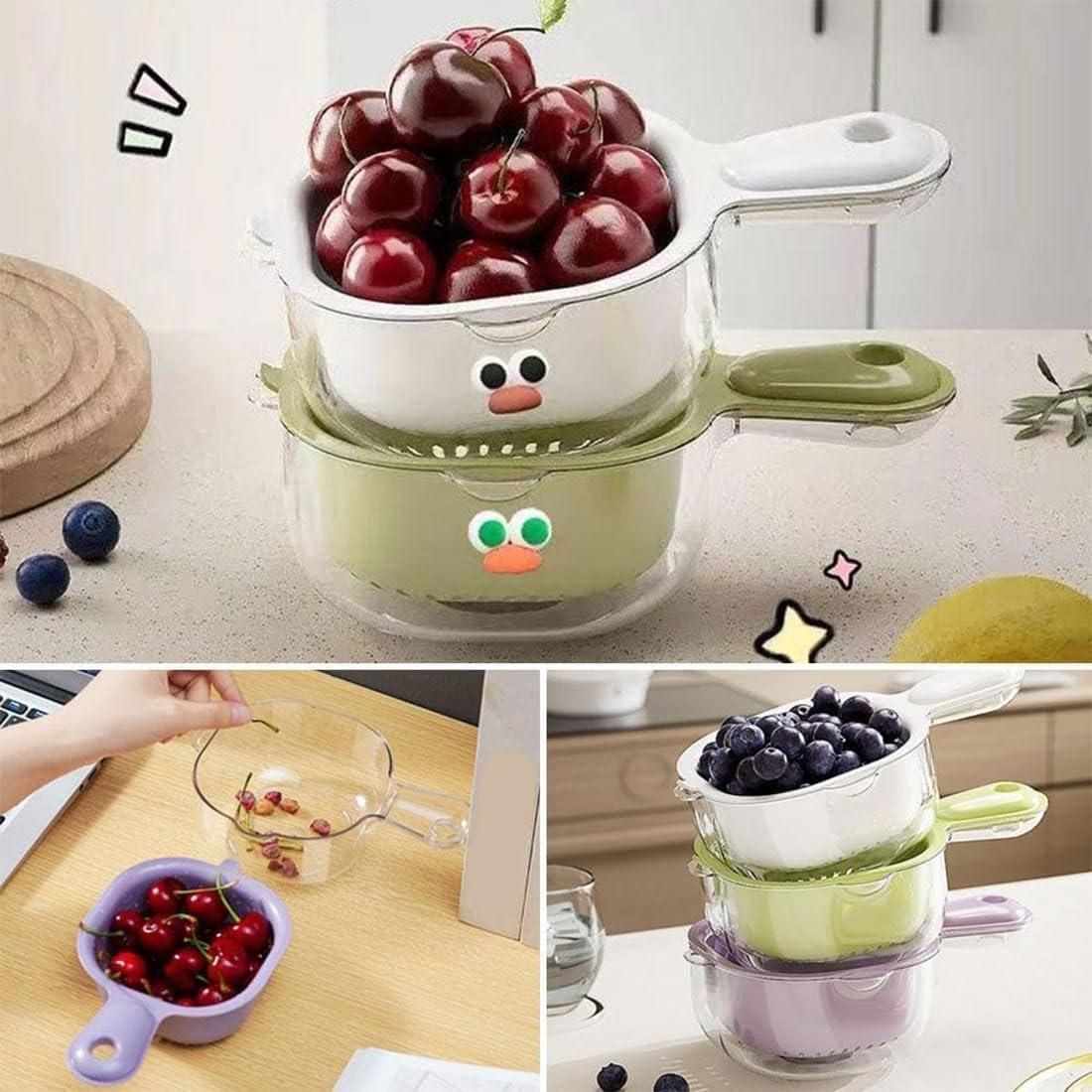 🧺 Dual-Layer Draining Basket – The Kitchen Hack You’ve Definitely Scrolled Past