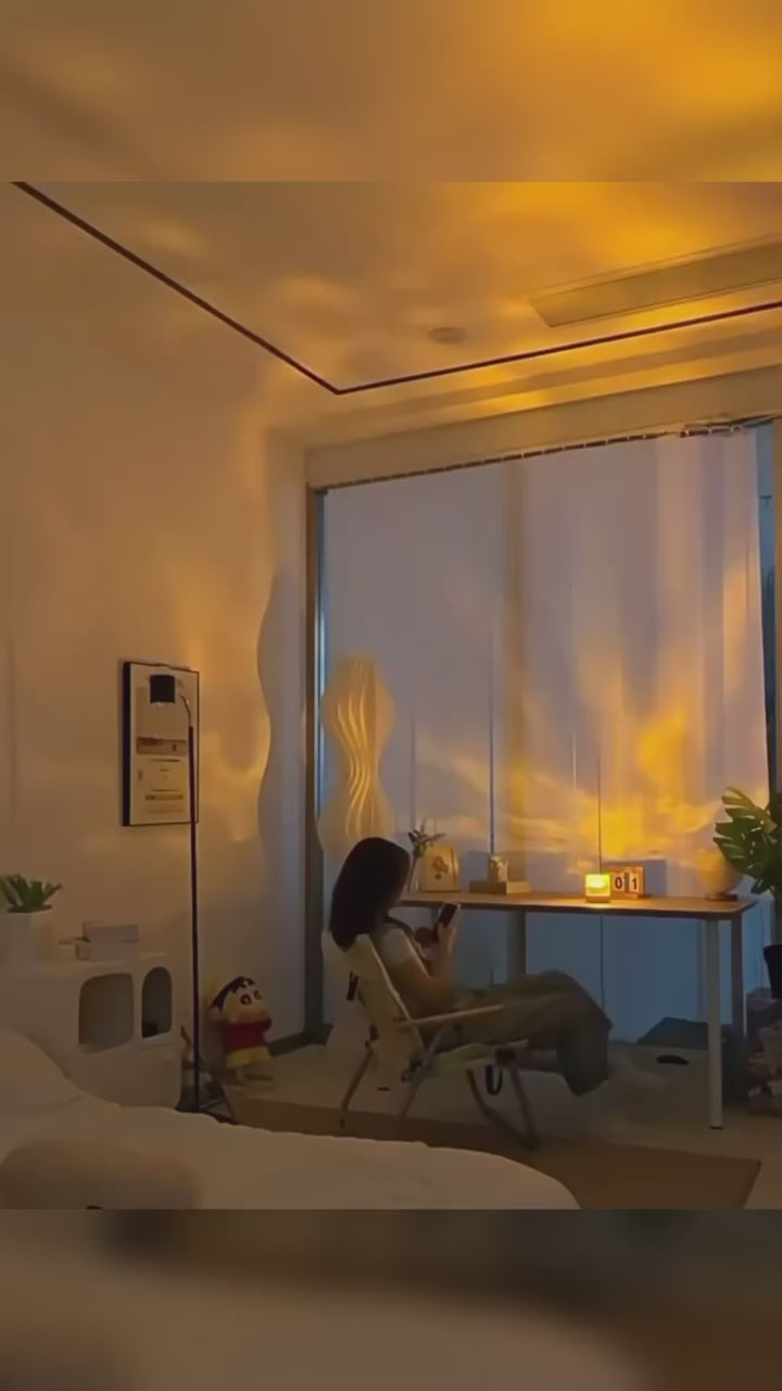 🌊 RippleGlow – Rotating Aura Night Lamp
